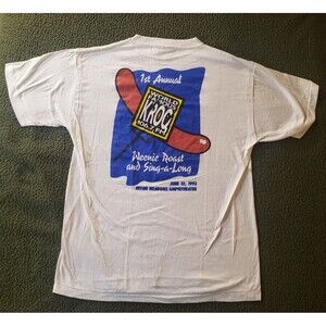 Vintage Rare 1993 KROQ 1st Annual Weenie Roast and Sing-A-Long T-Shirt LARGE